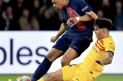 巴黎圣日耳曼主场大胜巴塞罗那