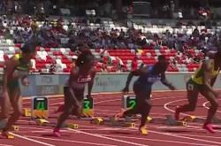 田径女子百米半决赛，美国选手夺冠